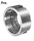 ER32 Collet Clamping Nut Featuring Dynamic Balance Holes And M40 Threading, steel, bright silver finish, 1 piece
