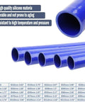 Heavy Duty Blue Silicone Turbo Boost Hose Pipe 800mm Long 70 To 120 mm ID High Temperature Resistant Up To 240 Celsius Great For Intercooler Air Intake Cooling System Fits Your Rig Flexibility For Fast Build Project Racing Setup. Blue silicone hose