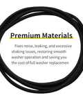 Premium materials of Front Load Washer Tub Bearing And Seal Repair Kit For Kenmore And LG Machines shown in a circular arrangement.