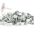 1 1/4 Inch 11 Gauge Ring Shank Galvanized Nails Carry A Sturdy Round Cap And Razor Sharp Diamond Point laying in a pile.