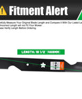 Z254F 54 Inch High Lift Mower Blades For Husqvarna Zero Turn Mowers Top Notch Replacement with length 18-1/2 inches