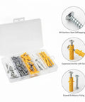 Stainless Steel Screw In Hooks And 160 Piece Mounting Hardware Kit For Drywall And Masonry Surfaces Includes Self Tapping Screws