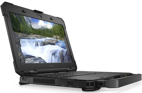 Rock Solid Rugged 14 Inch Fhd Display Intel Core I5 8350U Processor Unleashing Beastly Speed With 32Gb Ram And Lightning Quick 512Gb SSD Runs Windows 11 Pro Heavy Hitter Workstation Renewed side view showing keyboard and rugged design.