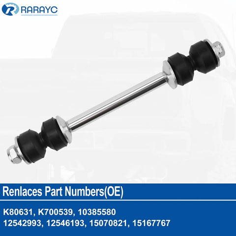 Front Sway Bar Link Kit For Chevy Silverado Tahoe Suburban Yukon XL 1995-2019 2 Pack Heavy Duty Replacement Replaces OE K700539 10385580 15167767 Direct Fit Zinc Nickel Bushings For Superior Steering And Quieter Ride, steel link with bushings