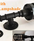 Vintage Edison Vibe Two Light Bathroom Vanity Wall Sconce In Black Finish With Industrial Water Pipe Design DIY view