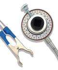 Torque Angle Gauge 1/2 Inch Drive With Flexible Clip Arm, 360 Degree Torque Wrench Angle Meter For Tightening Bolts In Hard To Reach Spots, Adjustable 0 To 360 Degrees, Works With Ratchet Or Breaker Bar, flexible shaft and clamp