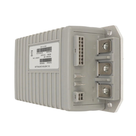 Hamwesh 48V 250A DC motor controller, gray finned housing, side view with B+, M-, B- power terminals