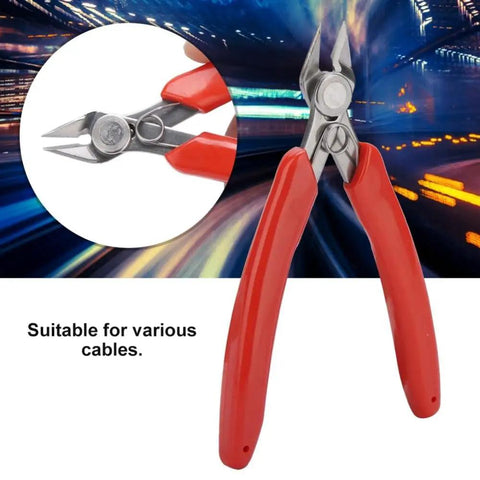 Compact Electronic Diagonal Pliers Wire Cutter For Cable Nippers Hand Tool With Stainless Steel Build Mini side cutters with red handles for cable work