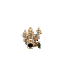 Backflow Preventer Double Check Valve 1/2 Inch Lead Free, Top Entry, NPT Ends, Quarter-Turn Ball Shutoffs, Keeps Potable Water Safe, Meets National Plumbing Codes For Home Plumbing Upgrades, front view