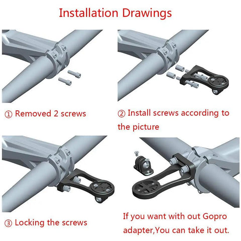 Installation steps for Out Front Bike Handlebar Mount For NiteRider Adapters And Garmin Edge Computers on handlebars
