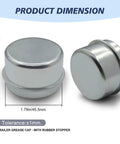 4 Pack 1.78 Inch Trailer Bearing Dust Caps Grease Cap For Three Quarter Inch Wheel Hub Axles shown with dimensions