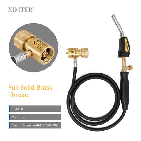 Heavy Duty Propane Torch With 3.6 Foot Hose Pro Grade Trigger Start Adjustable Swirl Flame And Brass CGA600 Connection for welding
