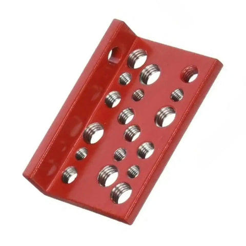 Red metal backing plate from Pro Grade Car Body Repair Pull Handle Kit With 3 Inch Metal Offset Hinge Plate Includes Metric Eye Bolts 6mm 8mm 10mm