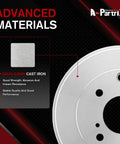 Heavy Duty Rear Brake Drums For Ford Transit Connect 2010 To 2013 showing GG20/G3000 cast iron material with good strength.