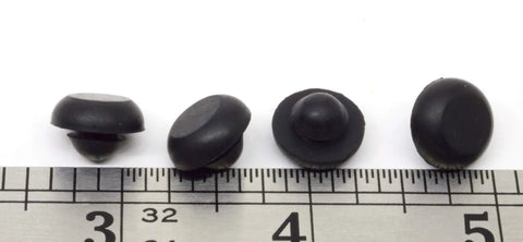 Ridged SBR Rubber Push In Bumper One Half Inch Diameter Five Thirty Second Inch Height Fits One Quarter Inch Hole