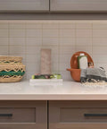 Kitchen drawers with 30 Pack 5 Inch Square Cabinet Pulls Matte Black Stainless Steel Kitchen Drawer Pulls Cabinet Handles installed.