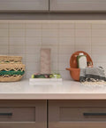5 Inch Square Cabinet Pulls Matte Black Stainless Steel Kitchen Drawer Handles 20 Pack installed on kitchen drawers