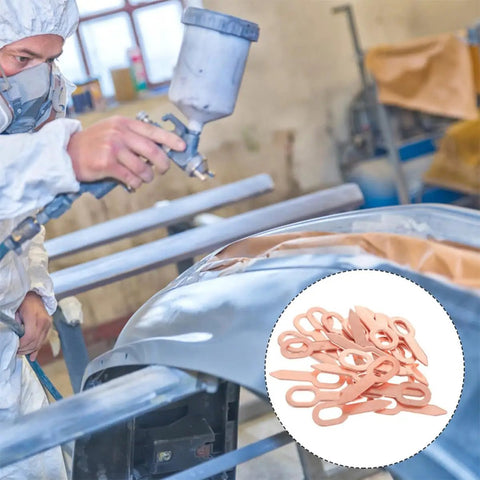 Automotive panel repair with Dent Puller Ring Kit for Auto Body and Sheet Metal Repair, 200 piece set visible in use.