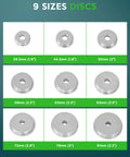 Nine disc sizes of Aluminum Bearing Race And Seal Driver Kit 10 Piece With 9 Disc Sizes Bushing Installer for wheel bearings