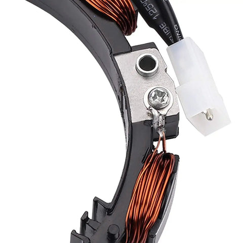 Close-up of High Output Dual Circuit Alternator With Voltage Regulator For Lawn Mowers And Garden Tractors Replaces 592831 845907 696459.