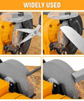 Heavy Duty Wet Dry Bench Grinder With Six And Eight Inch Grinding Wheels powered by 2.1 Amp motor sharpening scissors and knives.