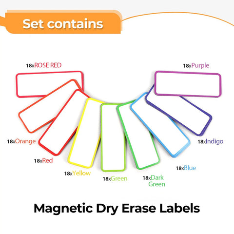 Kickstart Your Everyday Workflow With These Fifty Four Strong Magnetic Dry Erase Labels And Reusable Colorful Name Tags That Offer A Slick Slide On Any Metal Surface