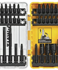 Impact Driver And Screwdriver Bit Set 34 Piece With Connectable Accessory Storage System Pro Grade Bit Bar Patented For Easy Bit Removal And Custom Placement Clear Lid For Quick Contents Check Clip Latch For Secure Closing Durable Build Any Project.