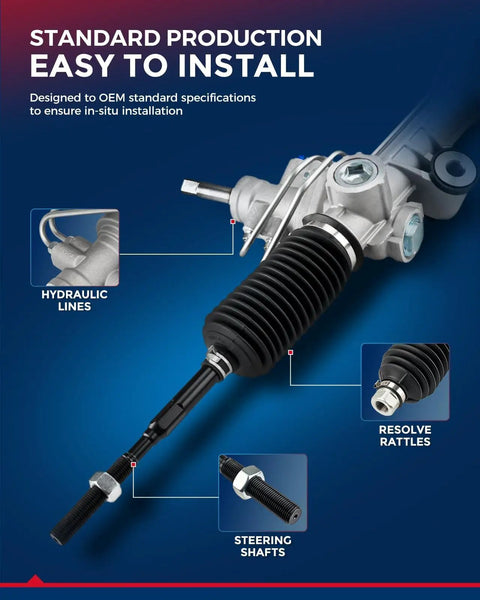 Hydraulic Steering Rack And Pinion Kit For Silverado 1500 And Sierra 1500 RWD 1999-2006, 2007 Classic Models With Outer Tie Rod Ends, Replacement 22-1000 Fits Chevy GMC Trucks, hydraulic rack with tie rod ends
