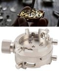 Pro Grade Stainless Steel Watch Movement Base Holder For Repairs And Adjustments Heavy Duty Fixation Tool Designed To Secure And Align Movements