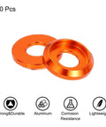 Orange Aluminum M5 Cone Cup Countersunk Washers With 5mm Hole And 12mm Outer Diameter 2.3mm Thick Gaskets For RC FPV Drones PC Mechanical Parts Pack Of 20