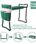 Heavy Duty Garden Kneeler And Seat Stool With Folding Bench Large Tool Pocket, Comfortable Support, Folded View