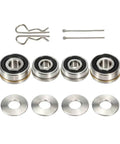 8 Inch Windmill Bearing Repair Kit For Lawn And Garden Fans With Two Bearing Sizes 1/2 In ID By 1 3/8 In OD And 3/8 In ID By 1 1/4 In OD Includes Bearings Stainless Flanges Pins And Washers For DIY Windmill Maintenance