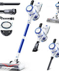 BeastMode Cordless Stick Vacuum Delivering Kickass 45Kpa Suction And Antitangle Brush, tools and vacuum parts displayed.