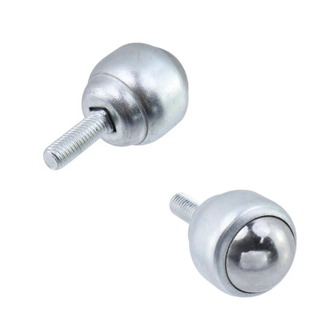 1 Inch Ball Transfer Bearings Set For Caster Units And Conveyors, 360 Degree Universal Rotation Rollers, M8 Thread, Silver