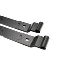 Set Of Two 24 Inch Heavy Duty Cranked Door Hinges For Sheds And Barn Gates, Black Hook And Band Hinges, Built To Last Exterior Gate Hardware
