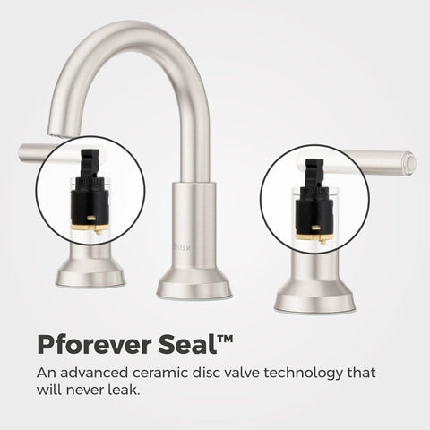 Capistrano Widespread Bathroom Sink Faucet With Dual Handles Three Hole Vanity Mount Brushed Nickel Finish Push And Seal Drain