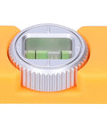 Close-up of Aqur2020 Magnetic Stud Finder, Portable Wall Detector with Level Gauge (Orange) showing level bubble.