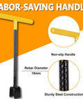 17 Inch Water Meter Key With 4 Way Multi Functional Utilities Key, T Handle Water Shut Off Tool, steel construction