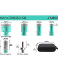 Cool Diamond Tile Hole Saw Kit With 6 Pieces Featuring Universal M14 Thread For Your Angle Grinder And Premium Vacuum Brazed Tech For Super Clean Cuts, 50mm to 20mm bits