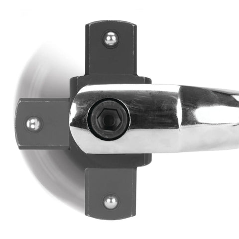 Close-up of Beefy Heavy Duty 40 Inch Breaker Bar With 180 Degree Swivel Head For 1 Inch Drive Chrome Vanadium Steel Corrosion Resistant