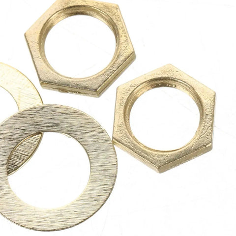 Go-To Clock Washer Set With Nuts And Rubber Rings, 20-Piece Metal Kit For Easy DIY Clock Repair And Mechanism Replacement, Durable Antiaging Materials For Lasting Performance brass nuts and washers