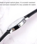 Side view of watch with Six Pack Watch Crystal Lenses 32.5mm Diameter Round Flat Mineral Glass Replacement Parts For Watch Repair