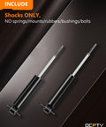 Chevy Front Shock Absorber Set For RWD Trucks And SUVs 1988 To 2002 Fits C1500 Suburban C2500 C3500 Express 1500 2500 3500 Tahoe GMC 2pc Heavy Duty Auto Shocks And Struts 344265 showing two shocks on dark background