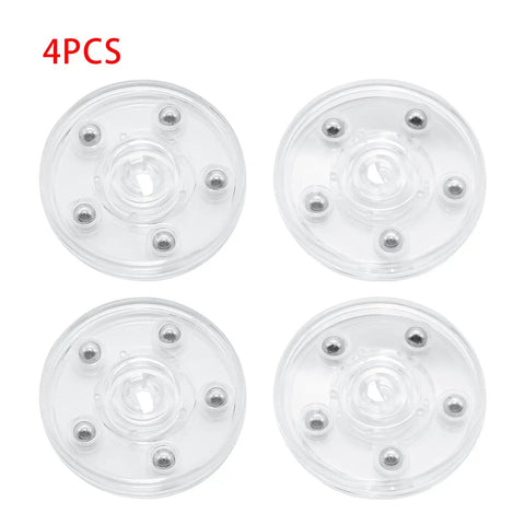 Top Tier Heavy Duty 3 Inch Clear Acrylic Lazy Susan With Hella Smooth Swivel Bearings For Effortless Countertop Organization And Slick Turntable Storage That Truly Changes The Game - 4 piece set of clear rotating plates.