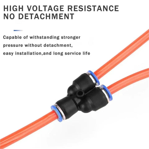 Push To Connect Fittings Kit For Hoses 20 100 500 Pieces Y And W Shaped Air Water And Oil Quick Connectors Set With PY 10 Code high voltage