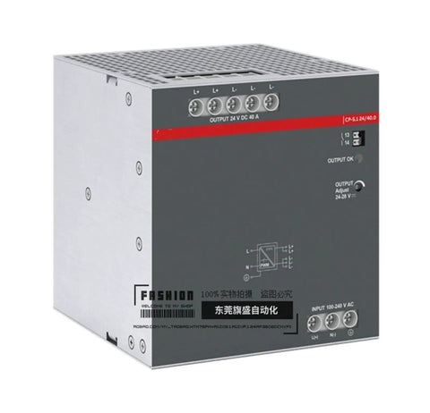CP-S.1 24/20.0 Switching Power Supply Drop-In Replacement For Old Model, front view of gray metal 24V DC unit
