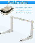 Beefy Heavy Duty Outdoor Wall Mount Bracket for Ductless Mini Split Air Conditioners and Heat Pump Systems with rust-resistant layer