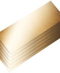 Brass Shim Stock Sheets 0.010 Inch Thick, 10 By 4 Inch Brass Plate Sheets, 6 Piece Pack For Gaskets, Washers, Spacers, And Machining Projects
