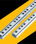 2 Pack Ball Bearing Drawer Slides 8 To 16 Inch for Cabinets and Furniture, smooth quiet glide steel rails on yellow and black background