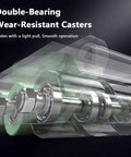 No Sweat Heavy Lifting Machinery Roller Skates For Industrial Equipment Moving Boss Grade Load Shifting Dolly features double-bearing, wear-resistant casters.